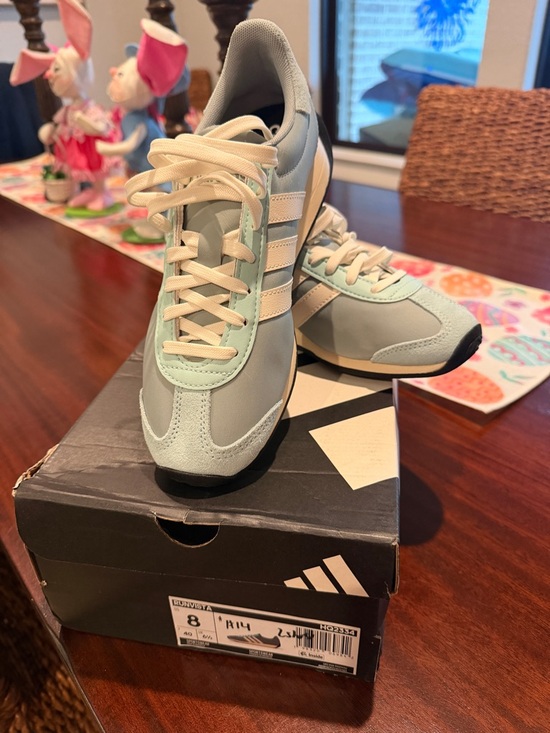adidas Shoes - Adidas Runvista Sneakers - Light Green and Black Accents